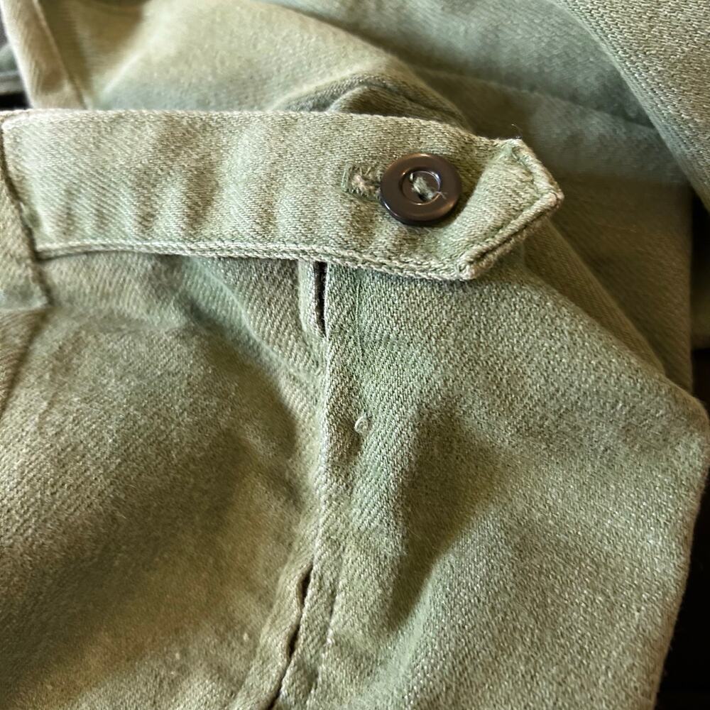 Vtg 70s Womens High Rise Shorts 23" Waist Lightweight Olive Green Boho Casual - Picture 4 of 5